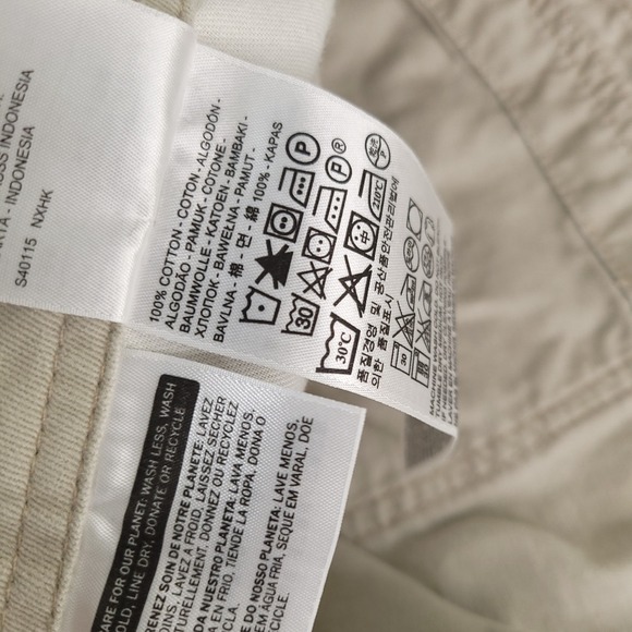 Levis Cargo Shorts Mens 38‎ x 11 Cream White Canvas Work Hiking Camping - Picture 7 of 13